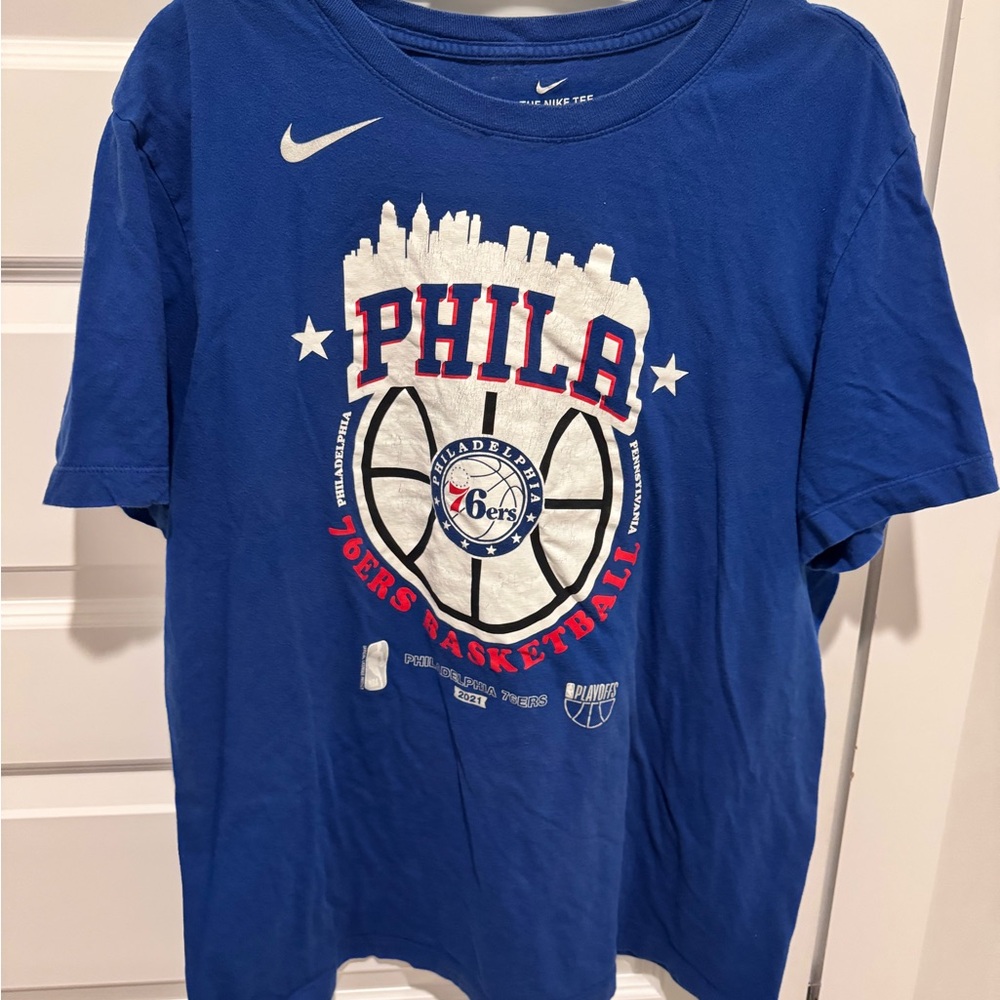 Nike Blue Philadelphia Sixers Basketball Tee